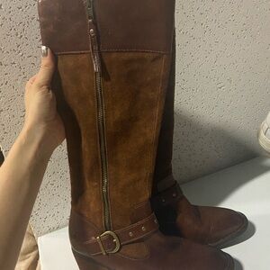 Elegant Brown Over the Knee Boots